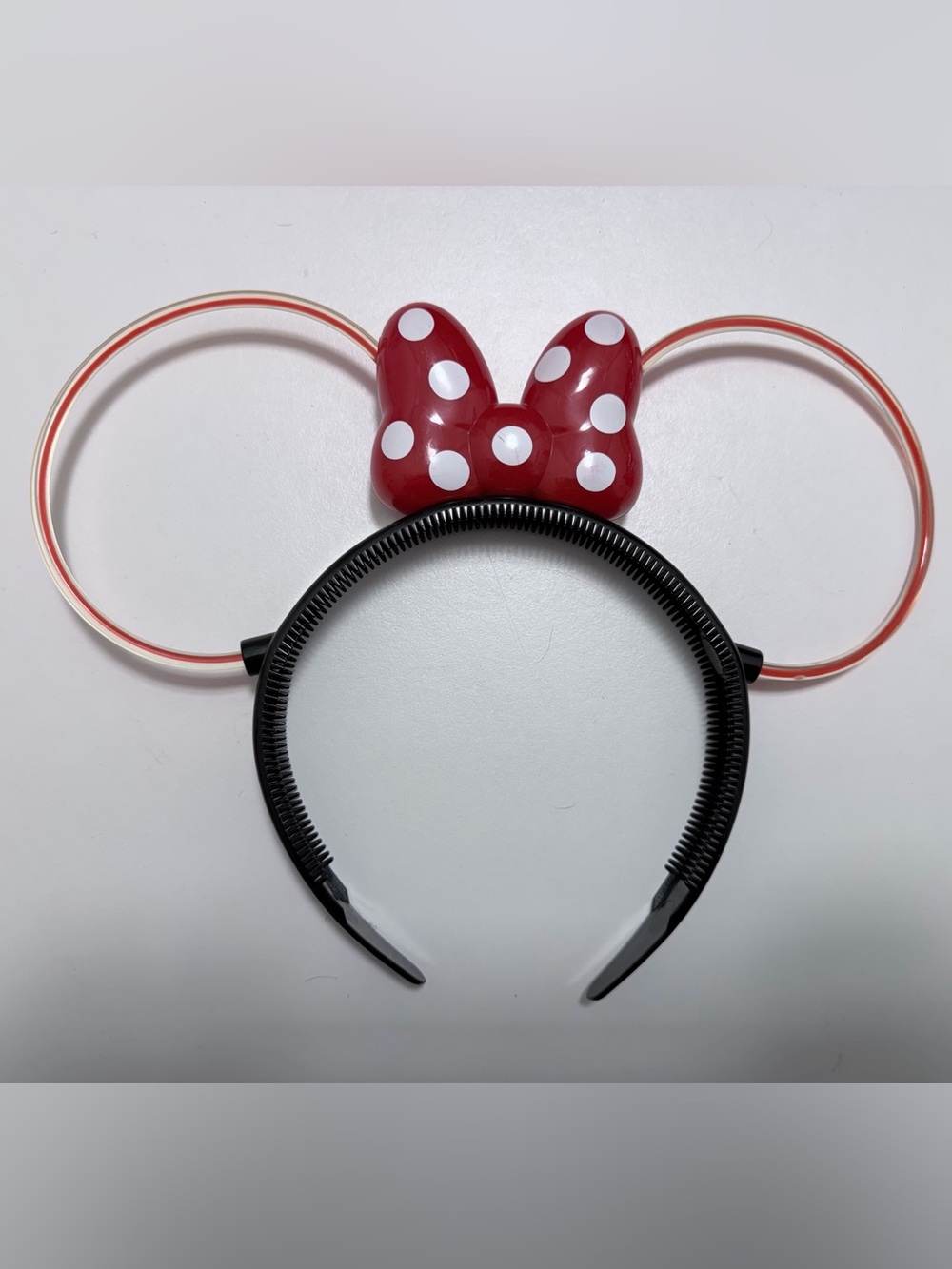 Red Polka Dot Bow Minnie-Style Headband - LIGHTS UP